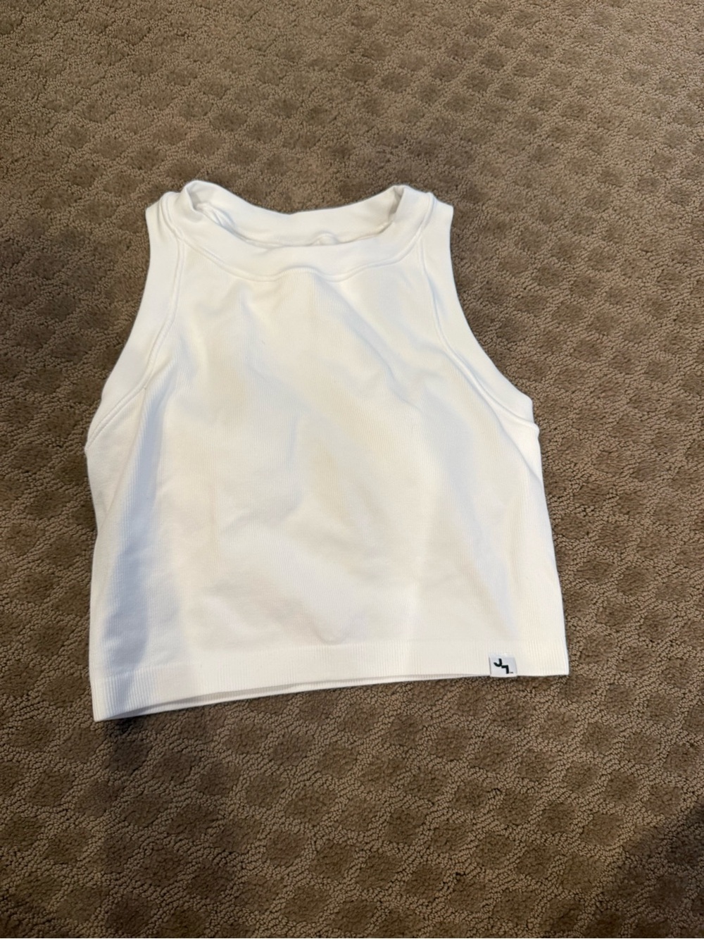 JoyLab White Ribbed Cropped Tank